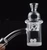 DHL 25mm XL Flat Top Opaque Bottom Quartz Banger Nail con Spinning Cyclone Carb Cap Luminous Terp Pearl per Oil Rigs Bong in vetro