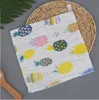 Bavoirs bébé Burp tissu INS infantile Floral sirène Bandana salive serviettes enfants coton imprimé foulard mode alimentation carré chasuble TL1259