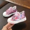 Children Shoes Girls Casual Shoes Sequin Wings Flat Gold Pink Kids Shoes Baby Toddler Girls Sneaker Fashion Boys Trainers School