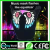 Halloween masquerade LED masks lower half face mask EL wire mask el flashing mask with sound controlled festive party gift Outdoor cycling