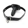 Bondage zwarte faux lederen riem mond gag plug beperking gereedschap orale cadeau paar game new oral sex bondage blow job sex speelgoed a876