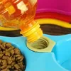 Портативный Pet Feeder Пластиковые двухпортовый Устройство автоматической подачи воды Питьевая Кормление бассейновых Миски для кошек Pet собак без бутылки