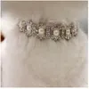 Bling Rhinestone Pearl Halsband Hundkrage Alloy Diamant Puppy Djurkrafter för små hundar Mascotas Dog Tillbehör