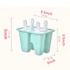 4/6 griglie Stampo per gelato in silicone Stampi per ghiaccioli Stampo per gelato fatto in casa fai da te Popsicle Ice Pop Maker Ices Cube Maker Commercio all'ingrosso DBC BH3770