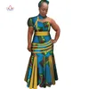Neue Dashiki Frauen Lange Kleider mit Kopftuch Bazin Riche Afrikanische Patchwork Kleider für Frauen Afrikanischen Stil Kleidung WY4070
