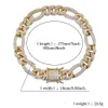 Bracelet de créateur de luxe Chaîne à maillons cubains Hip Hop Bijoux Bracelets pour hommes pour hommes Glacé Diamant Bangle Rappeur Amour Charme Hip295K