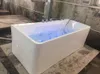 1700mm Whirlpool Waterfall Bathtub Acrylic Hydromassage Surfing Colourful LED Lights Tub NS1107-1