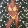 Toptan-8 Renkler Tek Boy Seksi Bayan Katı Sequence Iç Çamaşırı Set Sutyen Tanga Mayo Mayo Beachwear Bandaj Giysileri Moda Lady