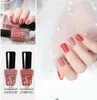 Wholesale 15ml nail polish, waterproof, durable, non stripping, baking free, micro gel, nude pearl powder, sequins, toenail oil.