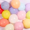 100 stks Macaron Candy Colored Party Ballonnen Decoratie Pastel Latex Ballon Festival Bruiloft Event Benodigdheden Kamer Decoraties 10 Inch