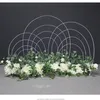 نمط جديد أزياء زهرة إكليل الاصطناعي لؤلؤة اكليلا إطارات لحفل زفاف الزهور تقف طاولة ممشى مرحلة الديكور senyu0108