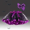 Meisje tutu rok Halloween rok met boog pailletten haar clips set tutus jurk kinderen dans tutu rok en hoofdklem