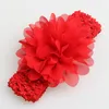 baby chiffon flower headband kids headwear elastic crochet hairbands hair accessories soft stretchy children hair band solid color7462086