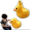 Big Cartoon Yellow Duck Plush Plush Toy Giant Byled Animal Duck Doll Pillow Sofá para presente de bebê 28 polegadas 70cm dy507834141610