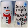 DIY 25oz Snowman Tumbler Fotboll Tumblers Rostfritt stål Äggkopp Vakuum Isolerad Vin Tumblers Glasögon med lock