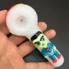 Nueva llegada 5 pulgadas que brillan en la oscuridad Tubo de mano de vidrio Pyrex Glass Tabaco Cuchara Tubos Mini Luminous Heady Glass Smoking pipe DHL