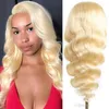 Braziliaanse blonde body wave menselijk haar pruiken 613 kleur full lace pruik met baby haar gratis verzending lijm lijm kanten pruiken