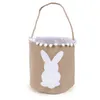Saco do coelho da páscoa Impressão em tela Cesta de Páscoa para crianças dos doces do ovo do coelho Imprimir Basket Crianças de Easter caça Bags