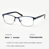 Hurtowo-metalowe okulary okulary przezroczyste mody przezroczyste rama bez stopnia Dekoraladies Frame #TWM6087C3