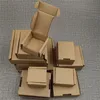 25pcs 10 sizes Small Corrugated Paper Box Accessories Paper Packaging Boxes DIY Blank Craft Box Cardboard Courier