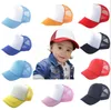 LOGO personnalisé conception pas cher Polyester hommes femmes casquette de Baseball blanc maille réglable chapeau adulte enfants enfants