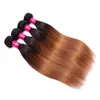 Dwa ton 1B30 Ludzkie proste włosy Ombre Human Hair 34 Peruvian Proste Virgin Hair Bundles28433099306189