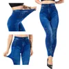 2020 Imitatie Jeans Leggings Diamond-Studded Broek Stretch Enkle-length Pants