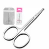 2.0 stainless steel round nose hair scissors small scissors nose hair hair color makeup eyebrow trimming beauty tools 50 pcs