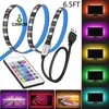 مقاوم للماء 5 فولت شرائح LED ضوء 0.5 متر 100 سم 2M 3050 مرنة 5050 RGB التلفزيون الكابل USB