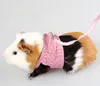 친칠라 네덜란드 기니 돼지 통기성 코튼 코르셋 GB1357에 대 한 애완 동물 2 다리 가슴 스트랩 야외 트랙션 로프 가죽 끈 옷