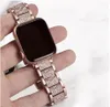 För Apple Watch-band 40mm 44mm 38mm 42mm kvinnor Diamantband för Apple Watch-serien 4 3 2 1 iWatch armband i rostfritt stål