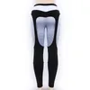 Leggings da yoga da donna Vita alta Stampa elastica con imbracatura Pantaloni elasticizzati Pantaloni Collant a compressione Fitness Leggings da palestra femminili