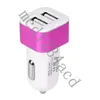 Alloy Metal Car Charger 2.1A Dual USB Ports Power Adapter för Samsung S8 S10 Obs 8 10 HTC Android Phone GPS PC