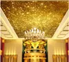 Custom ceilings Golden 3d ceiling murals wallpaper Bright gold ceiling design Home Decoration ceiling wallpaper248t