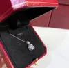 Collar de diamantes Mujer colgante collar S925 Collar de cadena de la individualidad plateada para mujer regalo de boda de fiesta