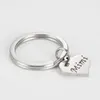 Rostfritt stål Fashion Crown Anpassad personlig silvernyckelkedja Peach Heart Pendant Key Pendant Gift -Mimi