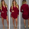 Chemise jupe robe col en V courte plage robe en mousseline de soie blanc Mini lâche décontracté t-shirt robe grande taille femmes vêtements