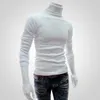 LONGBIDA Hommes Solide Chandail Mince À Manches Longues Col Roulé Chandails Automne Hiver Pulls De Base Tricots pour Hommes