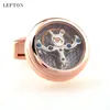 Hot Sale Movement Tourbillon Manschettknappar för Mens Lepton Högkvalitativ mekanisk klocka Steampunk Gear Cuff Links Relojes Gemelos CJ191116