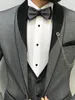 2020 nouveaux hommes costumes de mariage trois pièces Top qualité Tuxedos Slim Fit châle revers un bouton marié costumes hommes vêtements de cérémonie