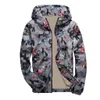 Jackets masculinos masculinos engraçados impressão de borboleta Camuflage Pullover de manga comprida Tops Jacket Zipper Caot#G251