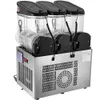 GRADE MATERIA Triple-Bowl Full Size Slush Frozen Drink Machine 900W Commercial Use 12L*3