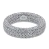 925 anillos de plata esterlina anillos de compromiso conjuntos de boda joyería de diseño de hip hop hombres anillo de amor de circón helado Charms269n