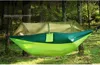 12 kleuren draagbare hangmat met muggen netto-persoon hangmat hangbed gevouwen in de buidel voor reizen C613