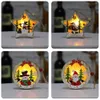 Weihnachtsdekorationen 6 Arten von hölzernen Stern-runden Rahmenlampen-leuchtenden Baum-Partei-Verzierungs-hängenden Anhänger1