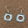 NAUTICAL LIFE SAVER RING Charm Chandelier Earrings silver Fish Ear Hook Jewelry DIY 21 8x40mm 20Pairs lot A-418e258x