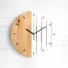 Деревянные настенные часы, современный дизайн, винтажные деревенские потертые часы, тихие художественные часы, украшение для дома202J