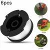 6Pcs Plastic Eater grama cortada Trimmer Spool substituição Linha Carretéis Trimmer para Black + Decker AF 100 Tools 3ZP Jardim