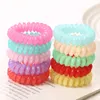 Whole 100 Pcs Candy Telephone Wire Hair Accessories Girl Gum Elastic Ring Rope Plastic Rope Hair Accessories 35CM7480932