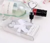 50PCS Wedding Favors Simply Elegant Chrome Heart Bottle Stopper in White Gift Box Bridal Shower Party Present